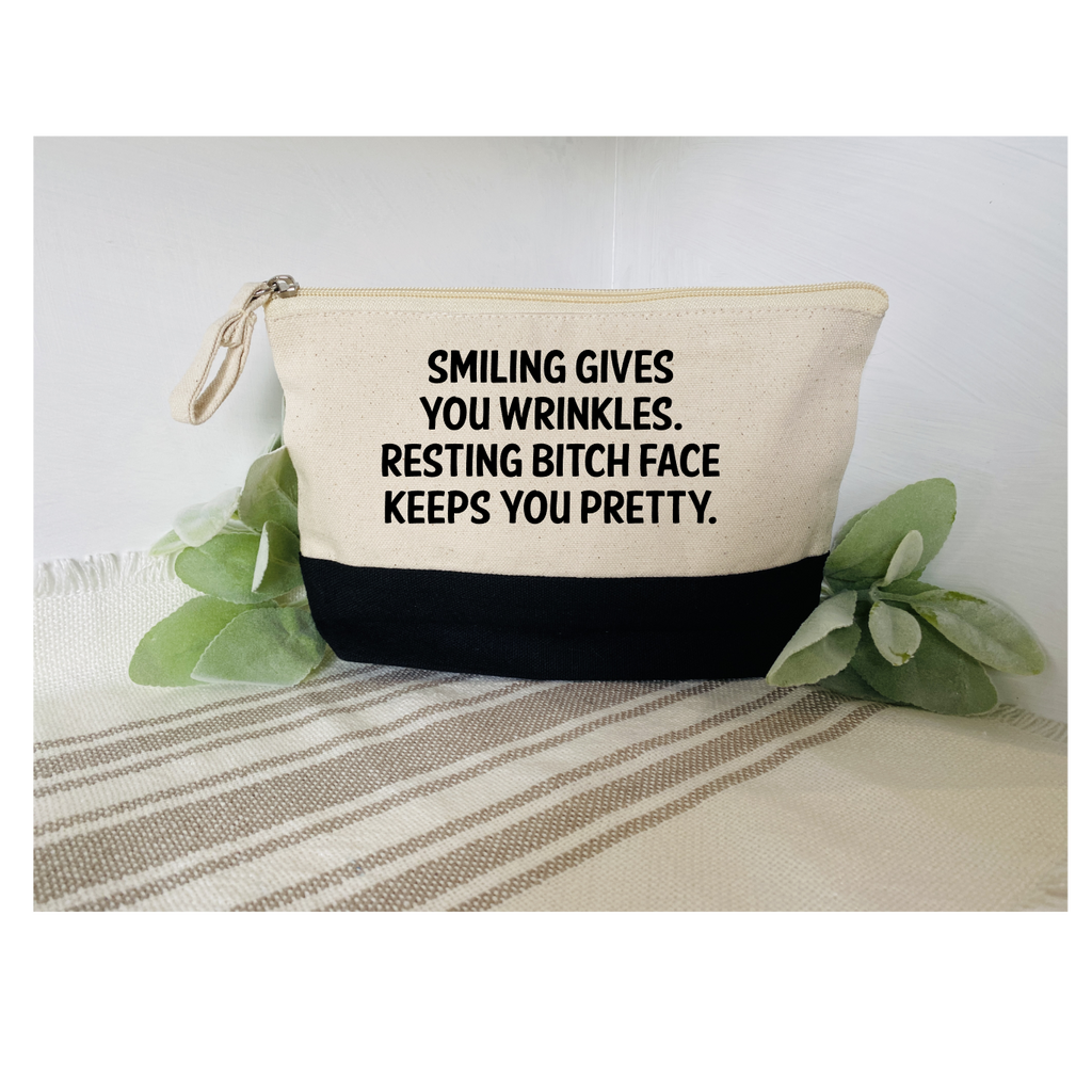 Smiling Gives your Wrinkles Bag