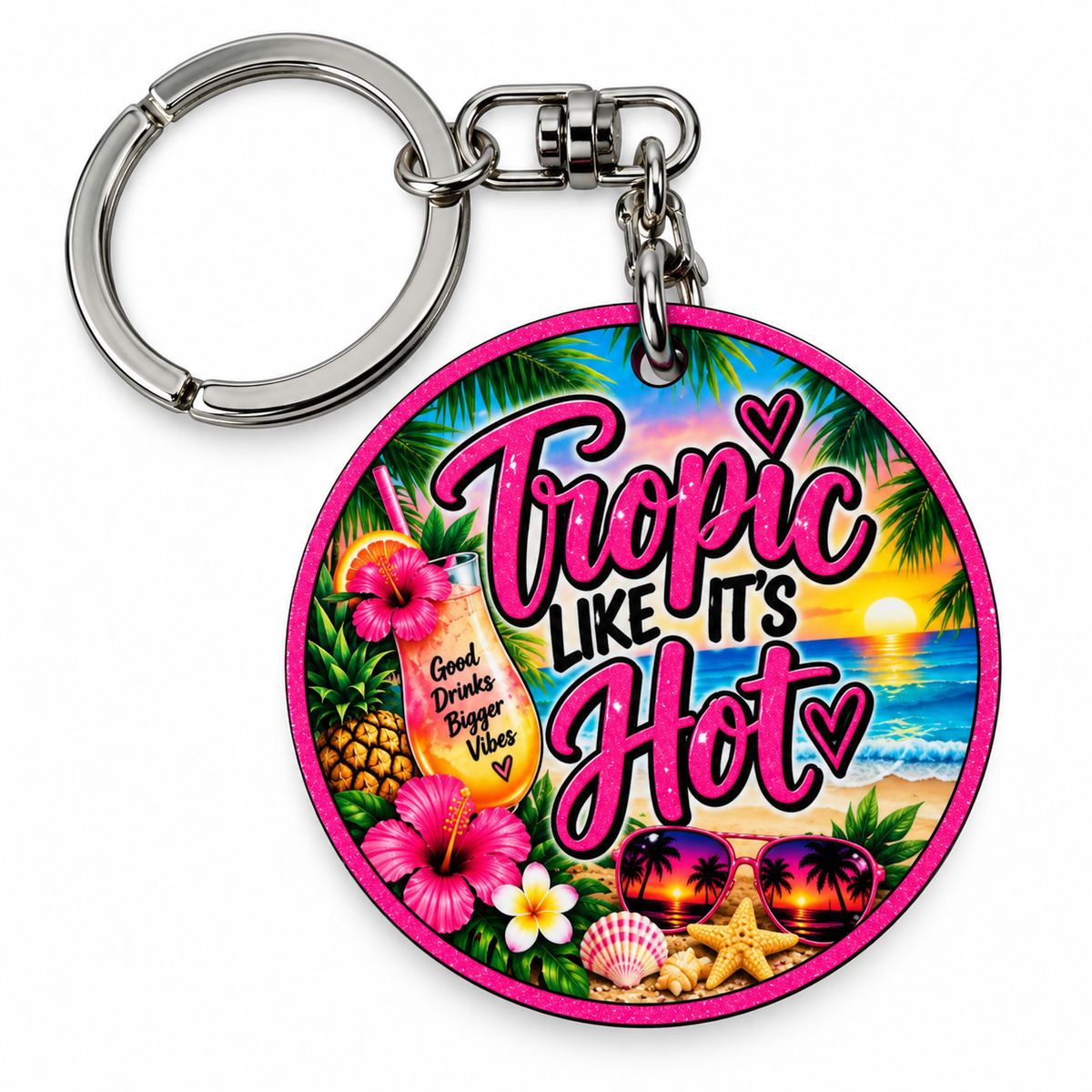 🌴 Tropic Like It’s Hot Keychain