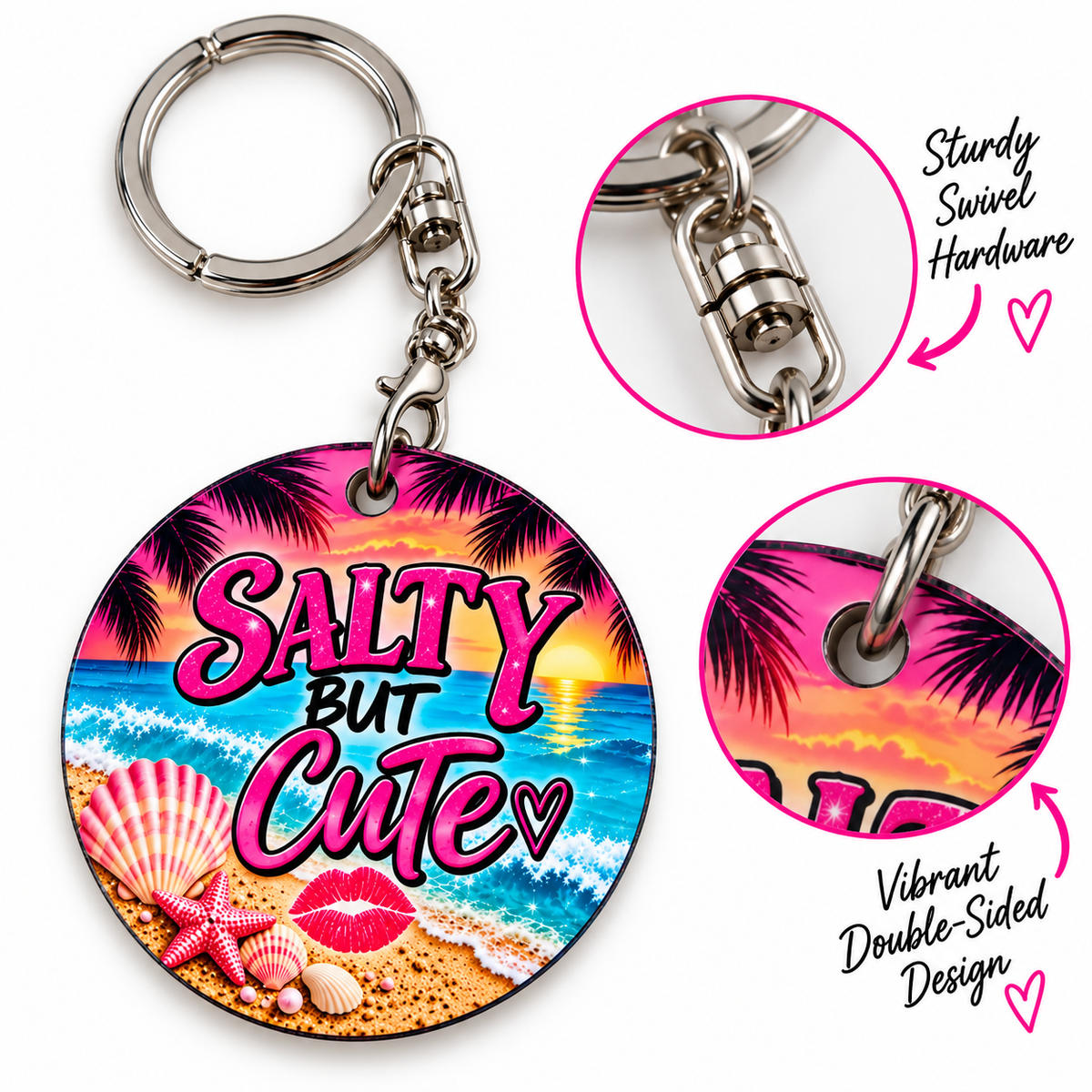 🌴 Salty But Cute Keychain