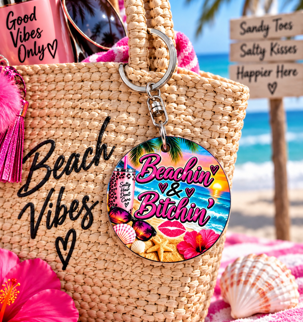 🌴 Beachin’ & Bitchin’ Keychain