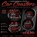 Personalized Car Coasters