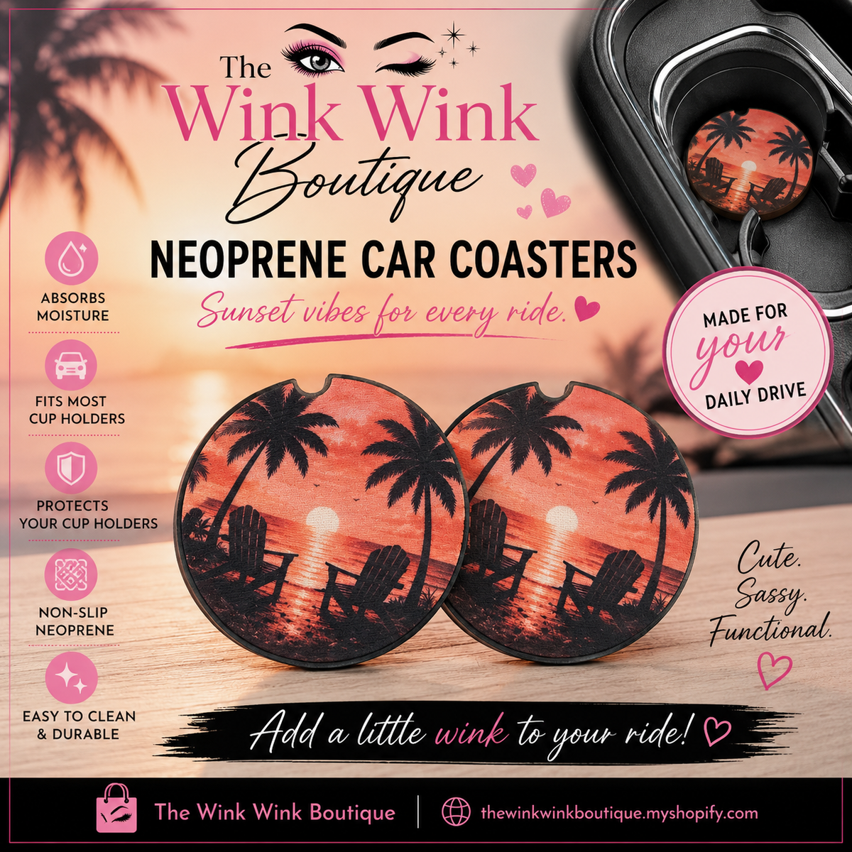Car Coasters Neoprene