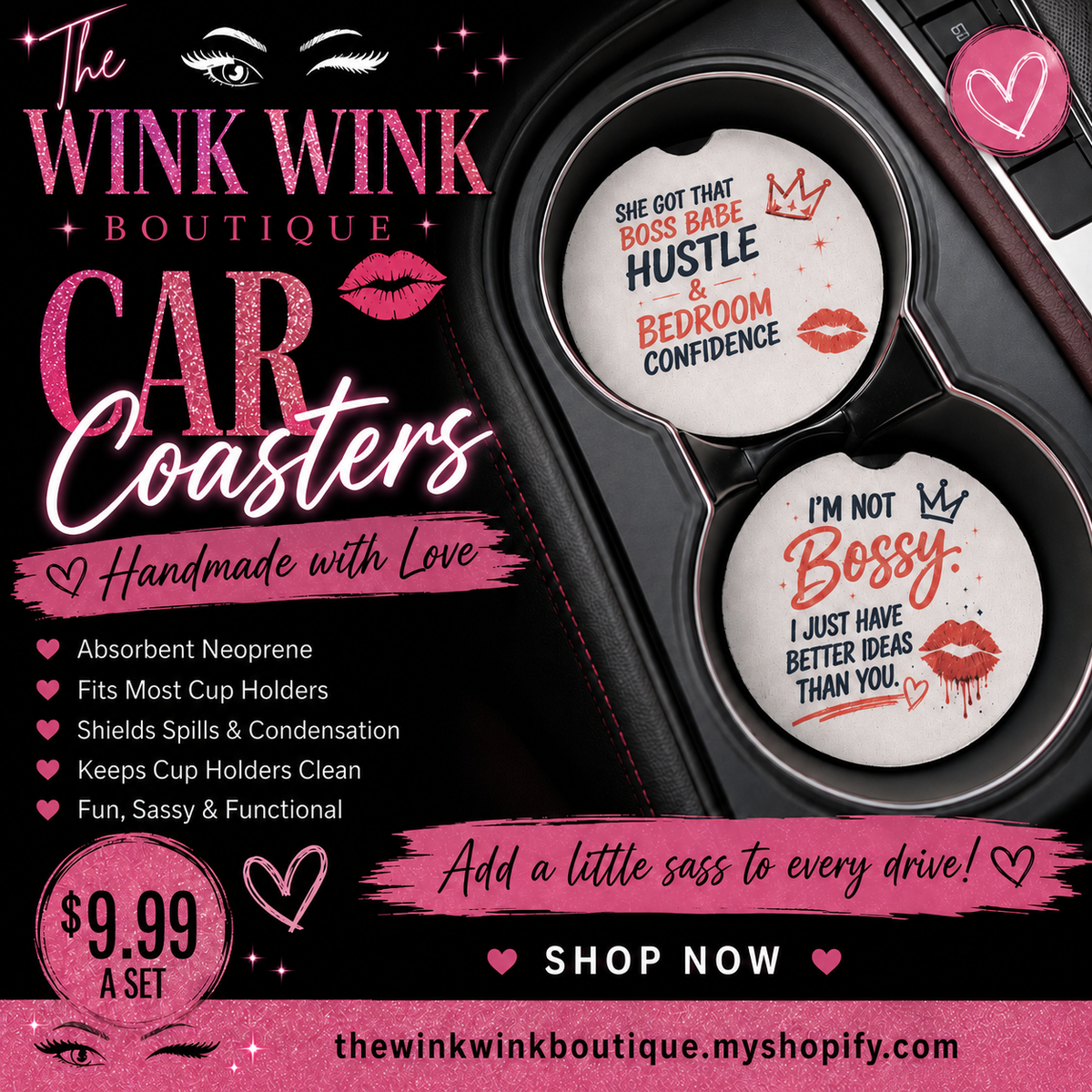 Car Coasters neoprene