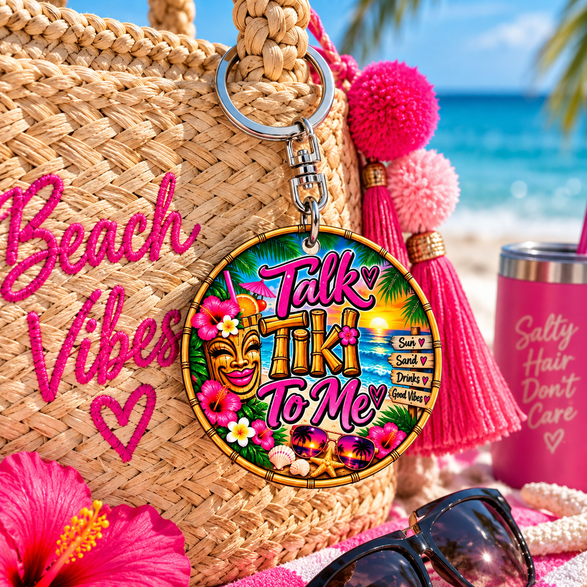 🌺 Talk Tiki To Me Keychain