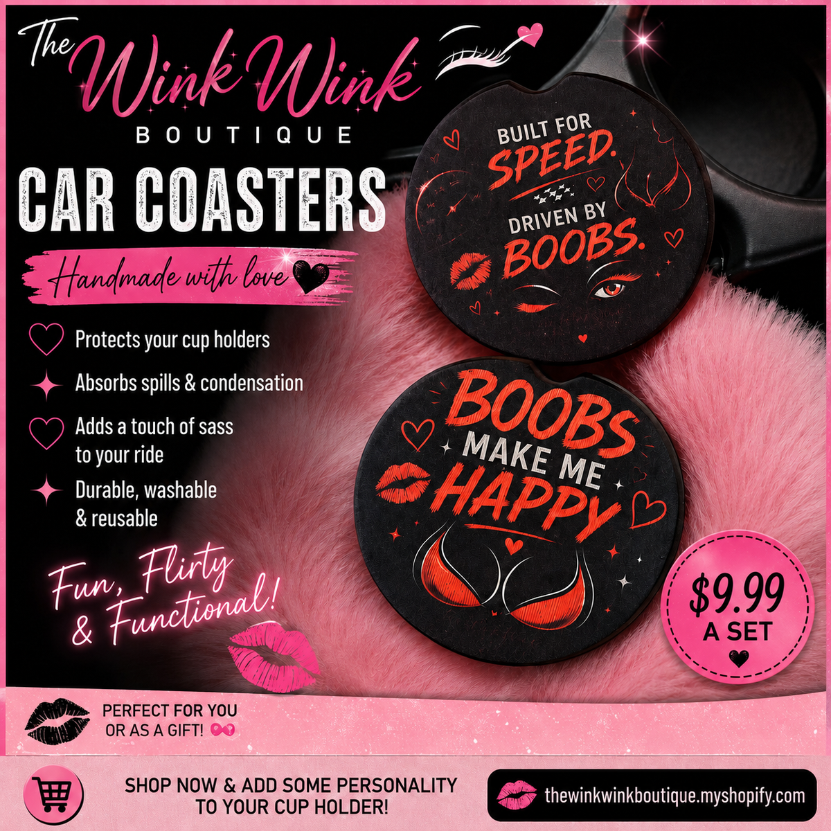Car Coasters Neoprene