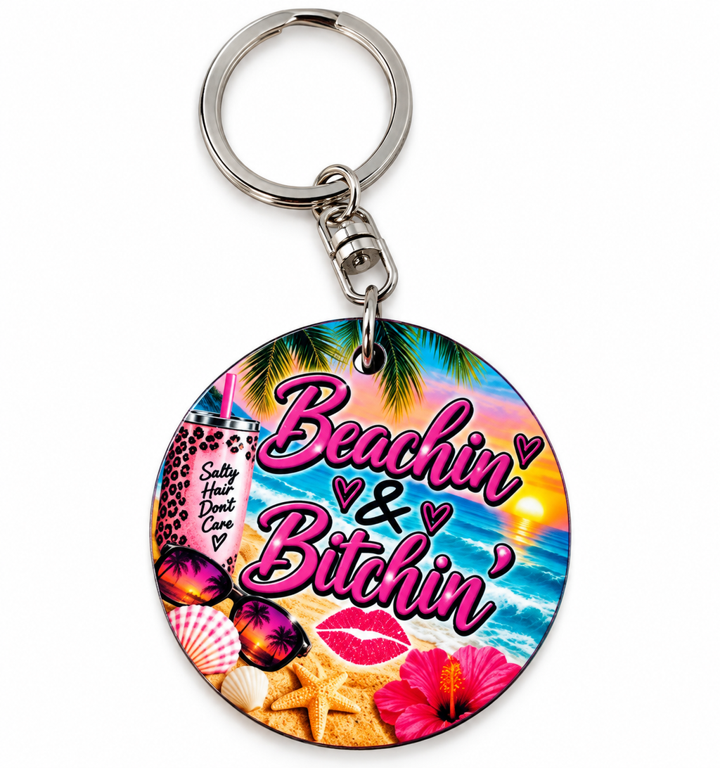 🌴 Beachin’ & Bitchin’ Keychain