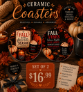 Fall Coasters Set of 2