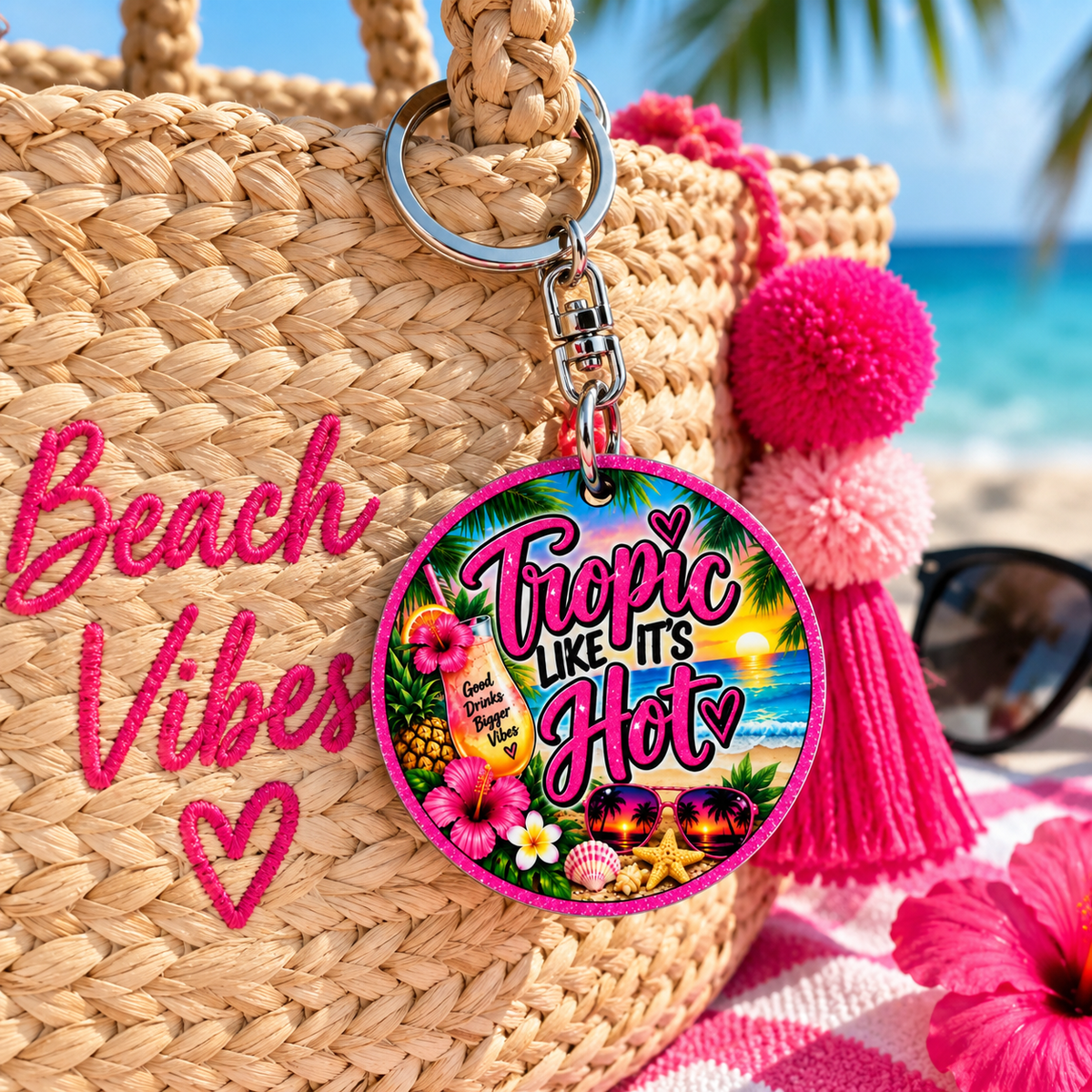 🌴 Tropic Like It’s Hot Keychain