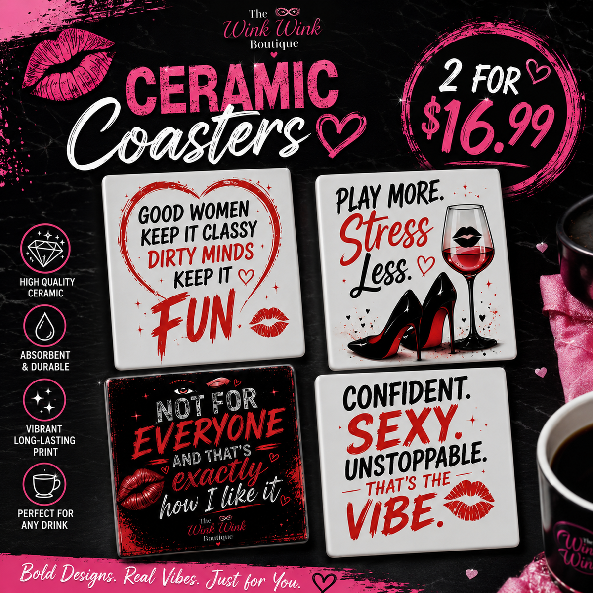 Ceramic coasters