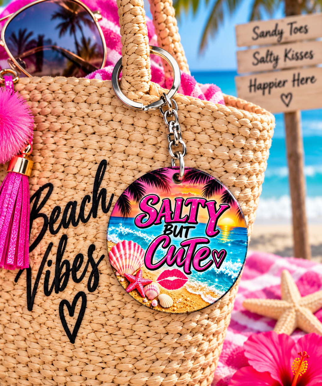 🌴 Salty But Cute Keychain