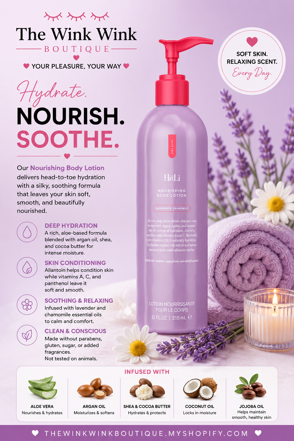 HeLi - Nourishing Body Lotion - Lavender & Chamomile