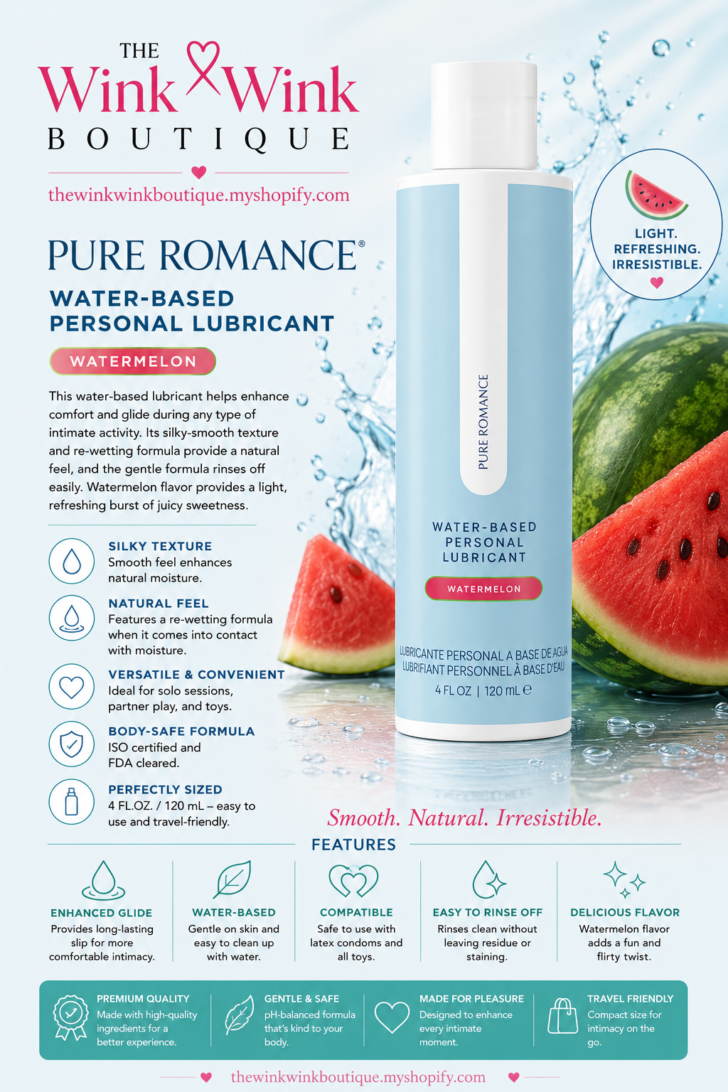 Water-Based Personal Lubricant - Watermelon