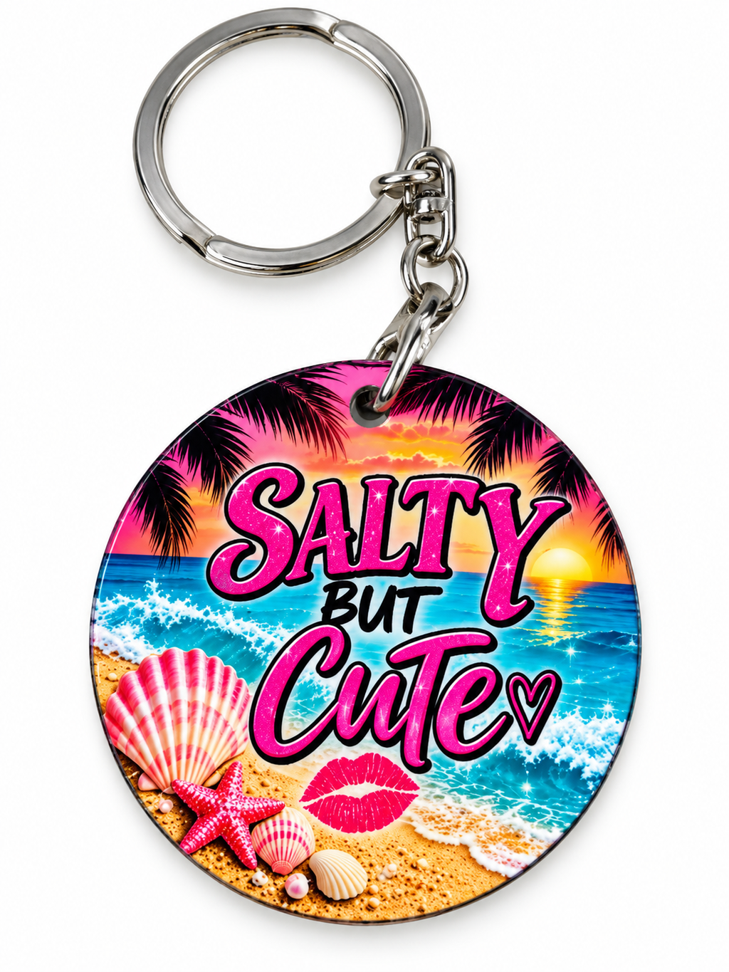 🌴 Salty But Cute Keychain