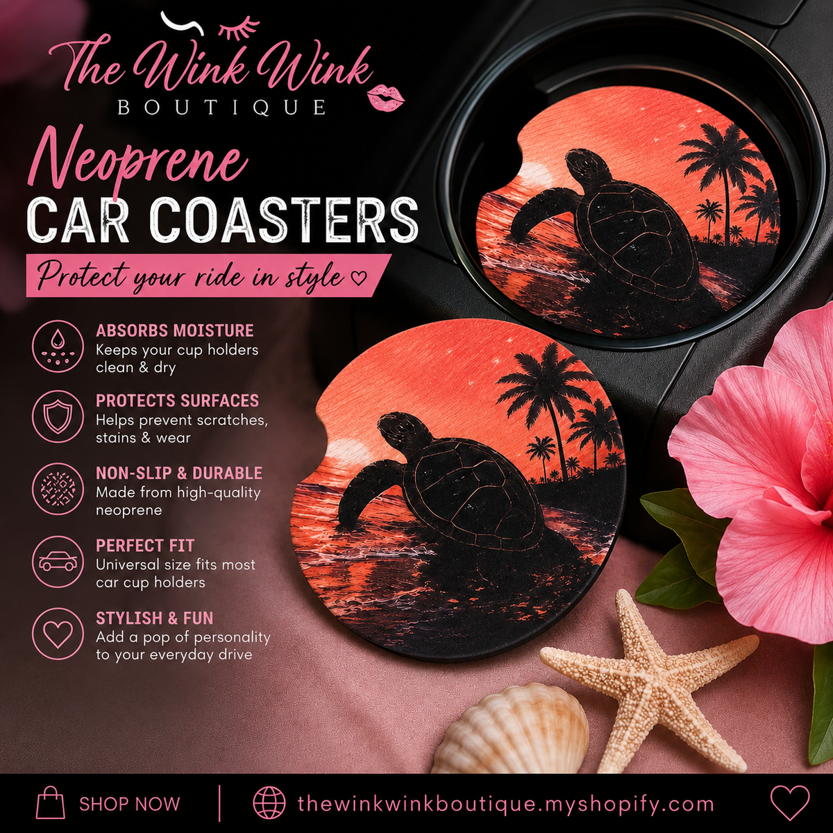 Car Coasters Neoprene