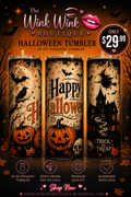 🎃 Halloween 20 oz Straight Tumbler 👻